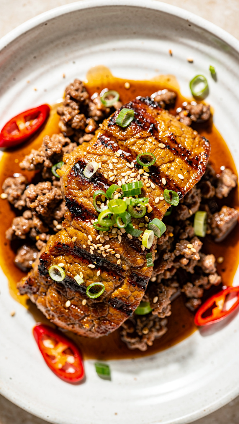 Sticky Mongolian Asian Ground Beef Meatballs
