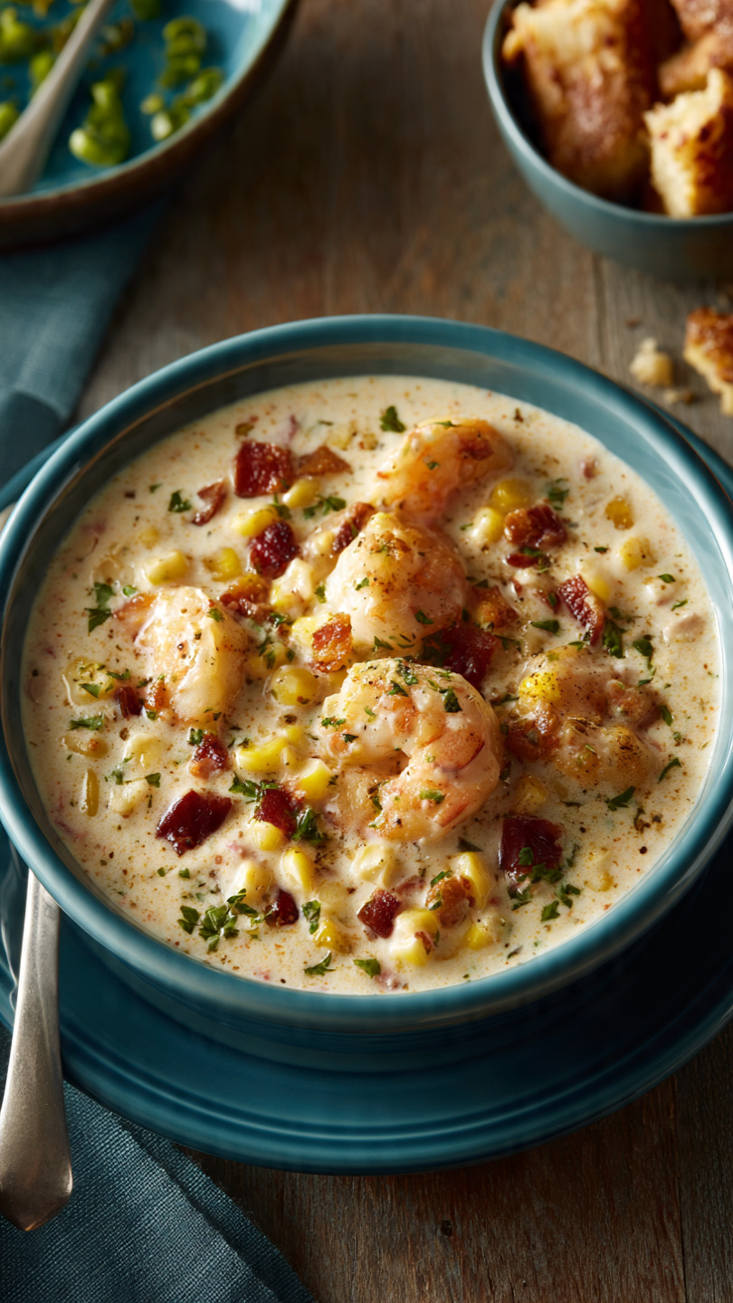Bacon, Shrimp and Corn Chowder