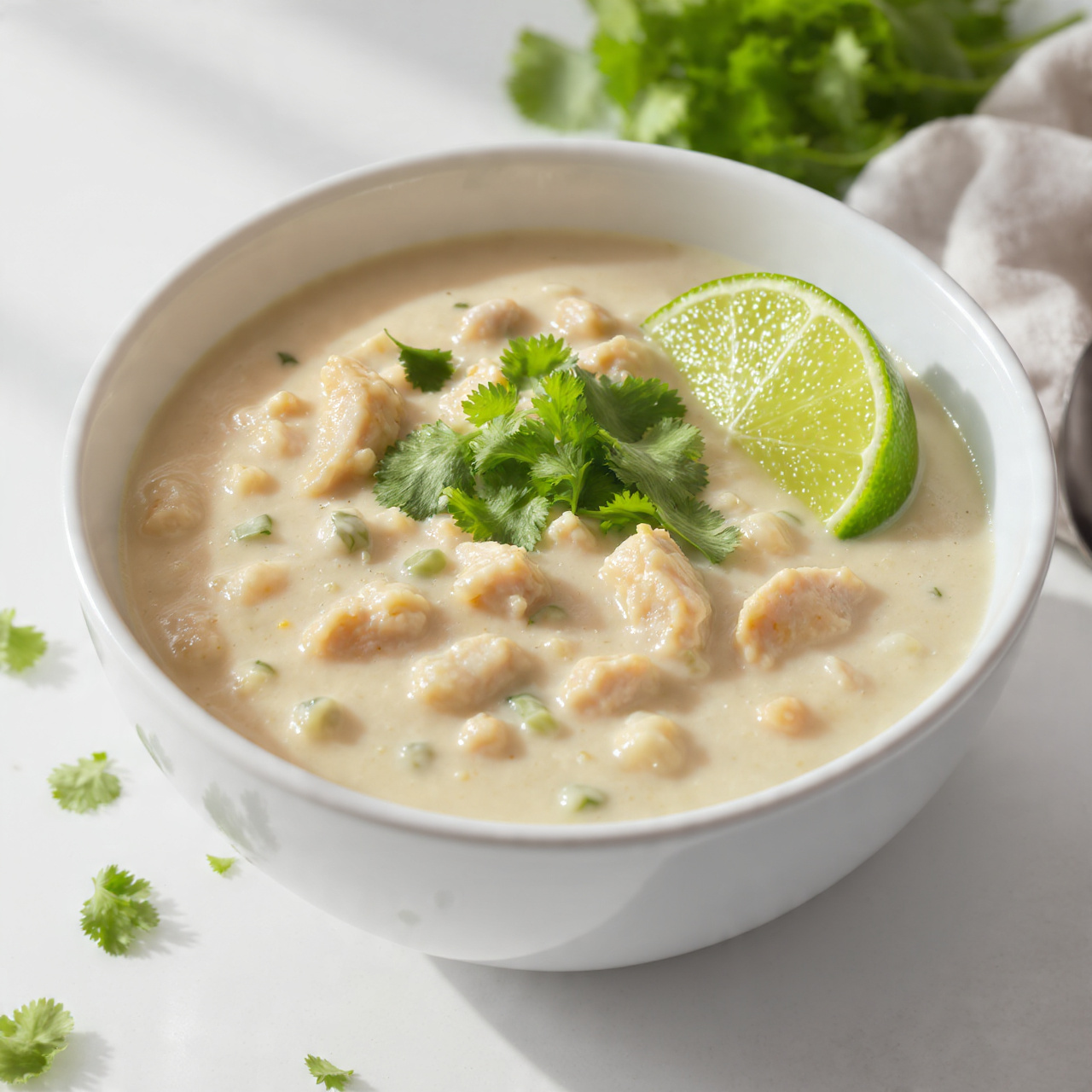 Creamy Crockpot White Chicken Chili