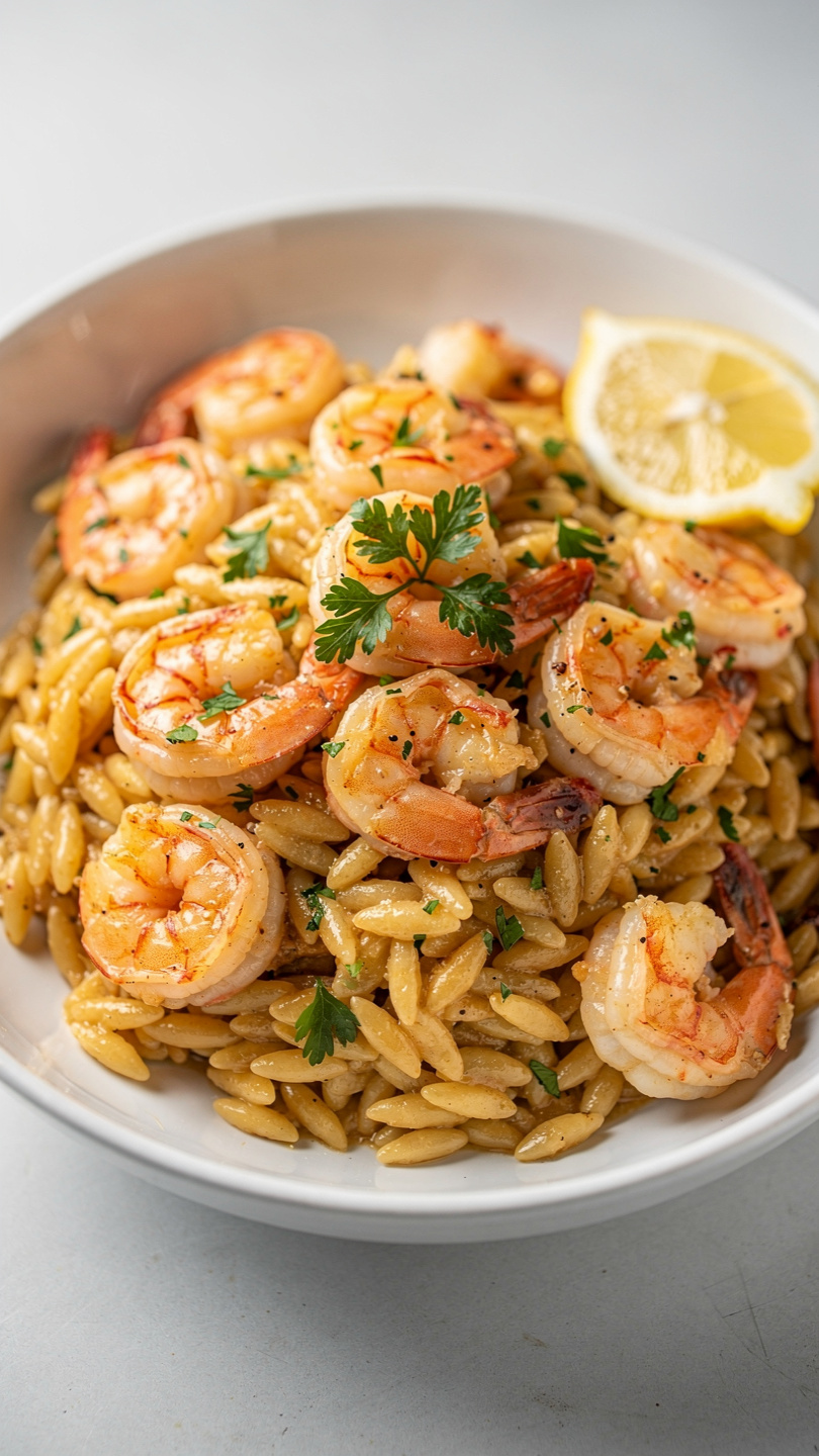 Creamy Tuscan Shrimp Orzo