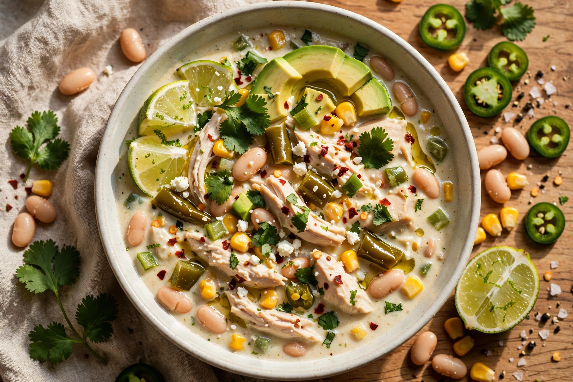 High Protein White Chicken Chili (Instant Pot)