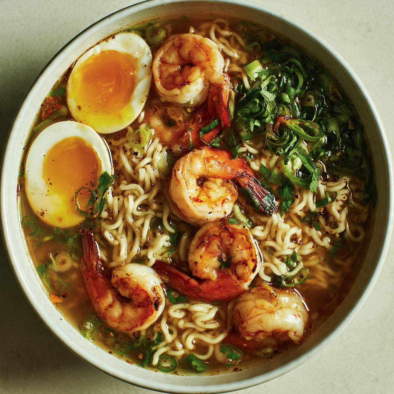 Loaded Shrimp Ramen Soup